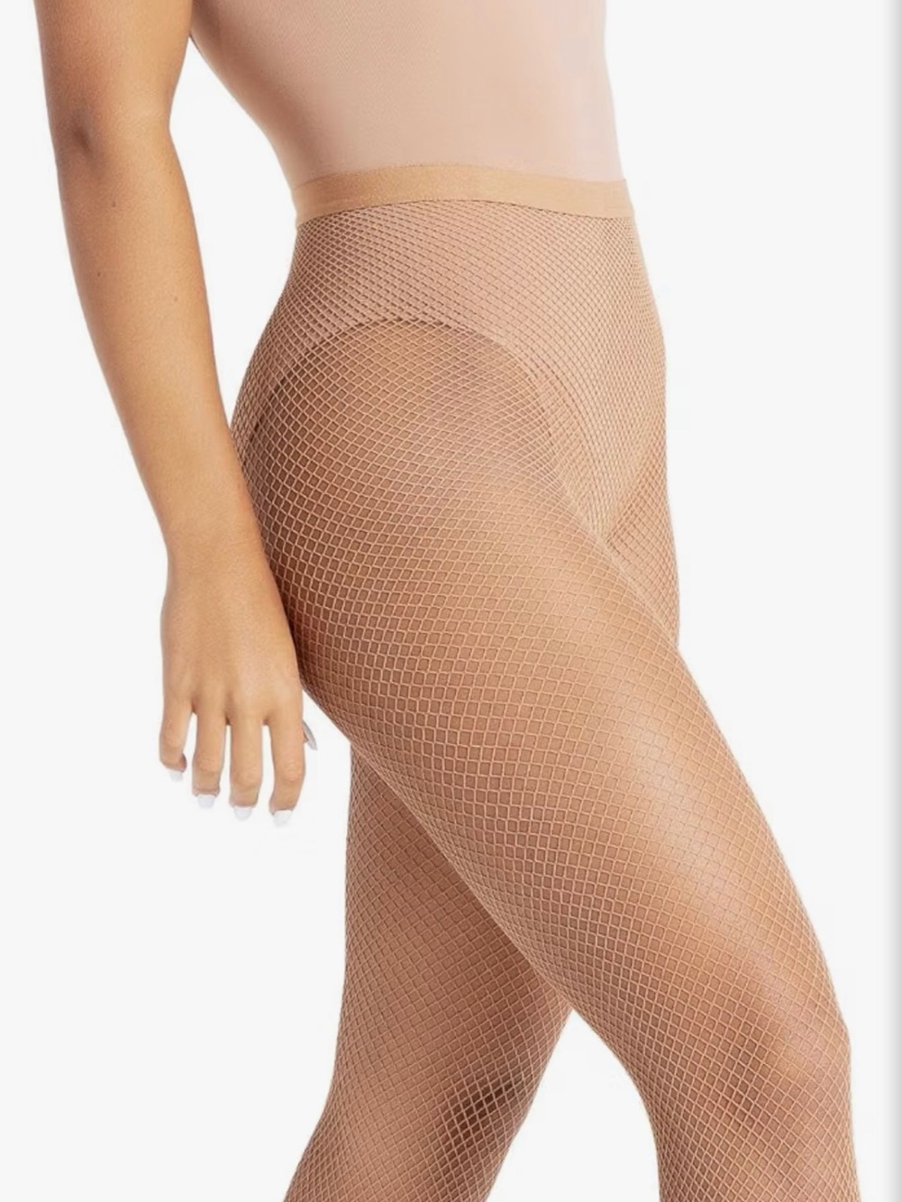Capezio Basic Fishnet Tights - Suntan XL